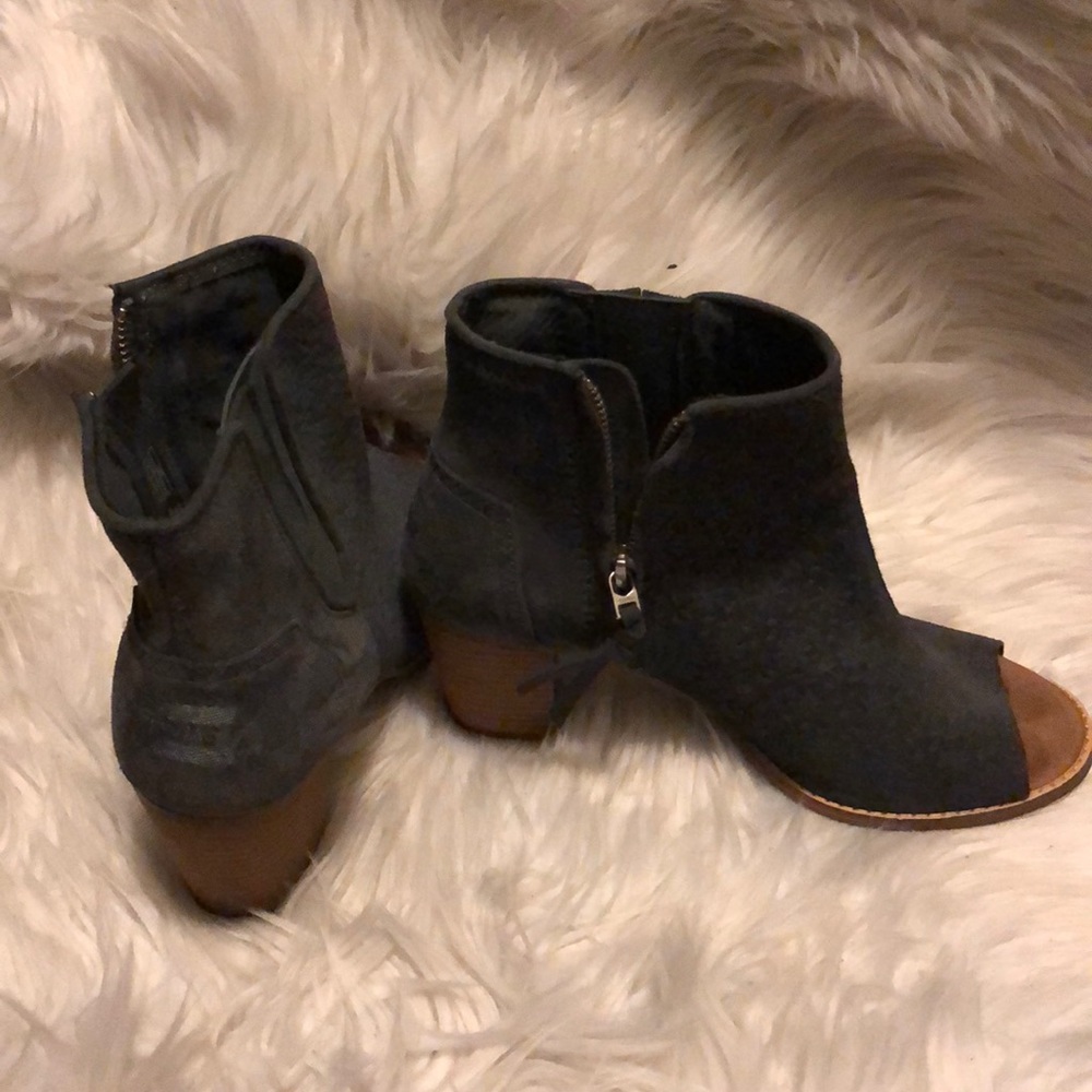 Peep toe booties
